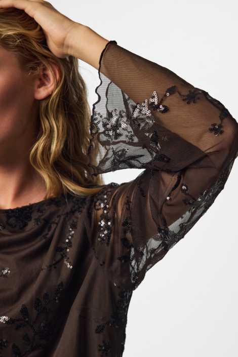 Pieces bruine dames top | Close up