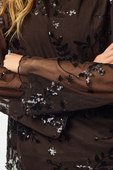 Pieces bruine dames top | Close up