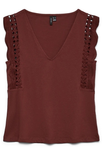 Vero Moda vmgabby sl v-neck top jrs ga Bruin