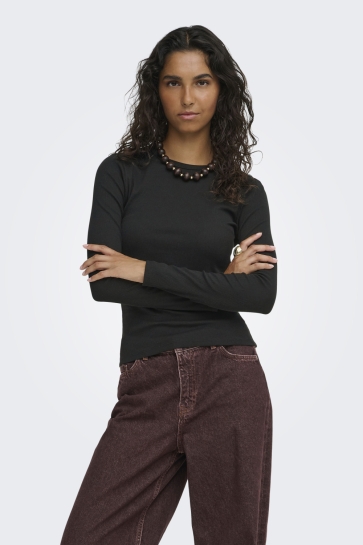 Jacqueline de Yong jdylucky l/s o neck new top jrs noo Zwart