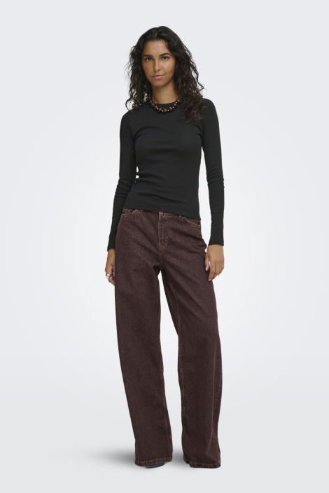 Jacqueline de Yong zwarte dames top | Model vooraanzicht