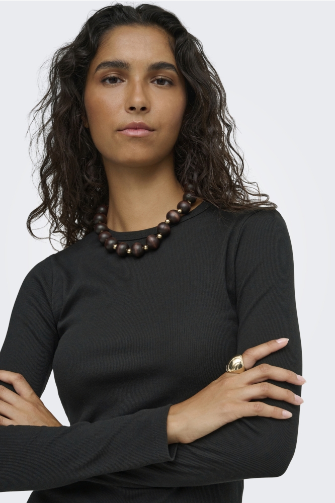 Jacqueline de Yong zwarte dames top | Close up