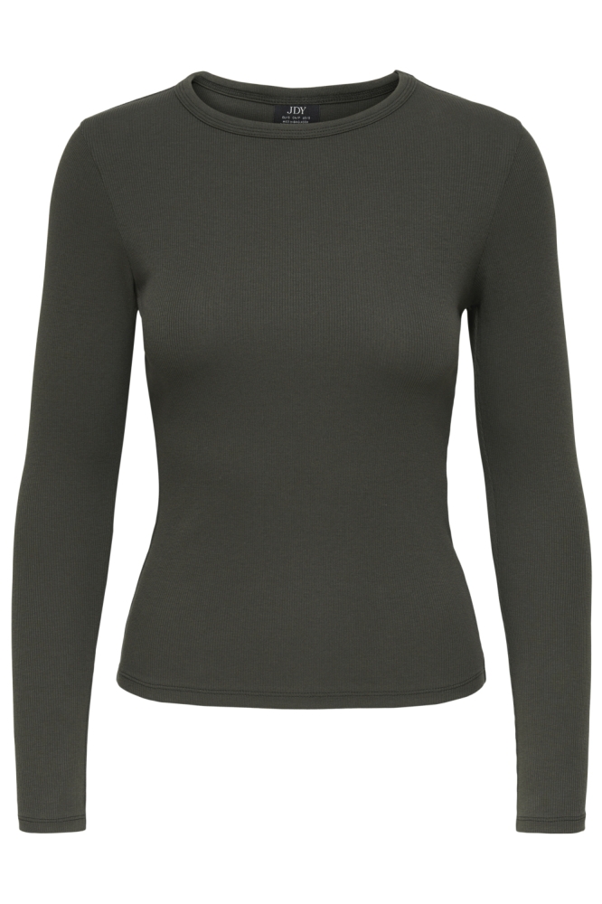 Jacqueline de Yong groene dames t-shirt | Vooraanzicht