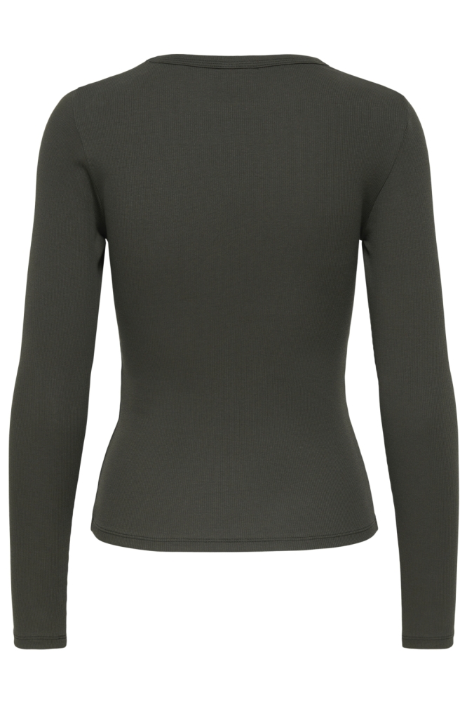 Jacqueline de Yong groene dames t-shirt | Achteraanzicht