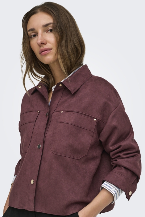 Jacqueline de Yong bordeaux dames blouse | Close up