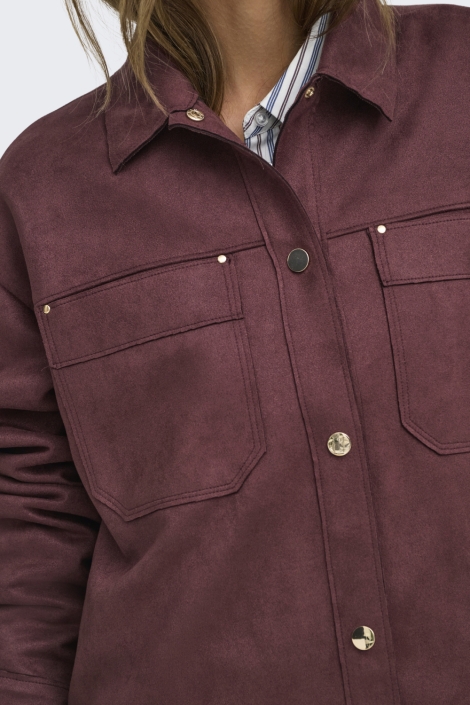 Jacqueline de Yong bordeaux dames blouse | Close up