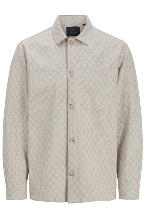 Jack & Jones beige heren overhemd | Vooraanzicht