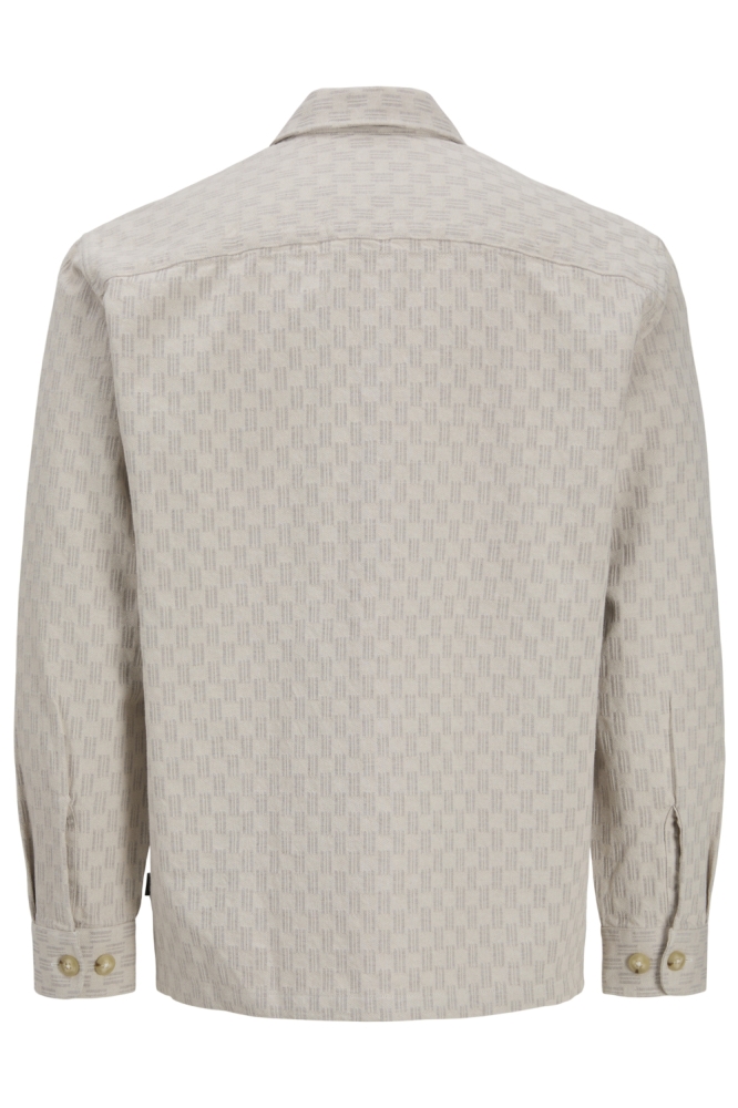 Jack & Jones beige heren overhemd | Achteraanzicht