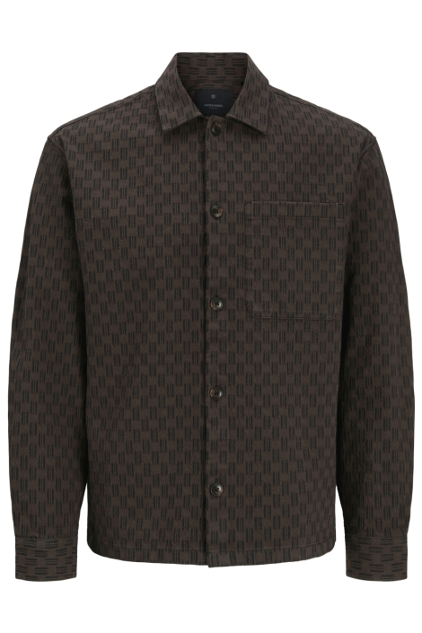 Jack & Jones bruine heren overhemd | Vooraanzicht