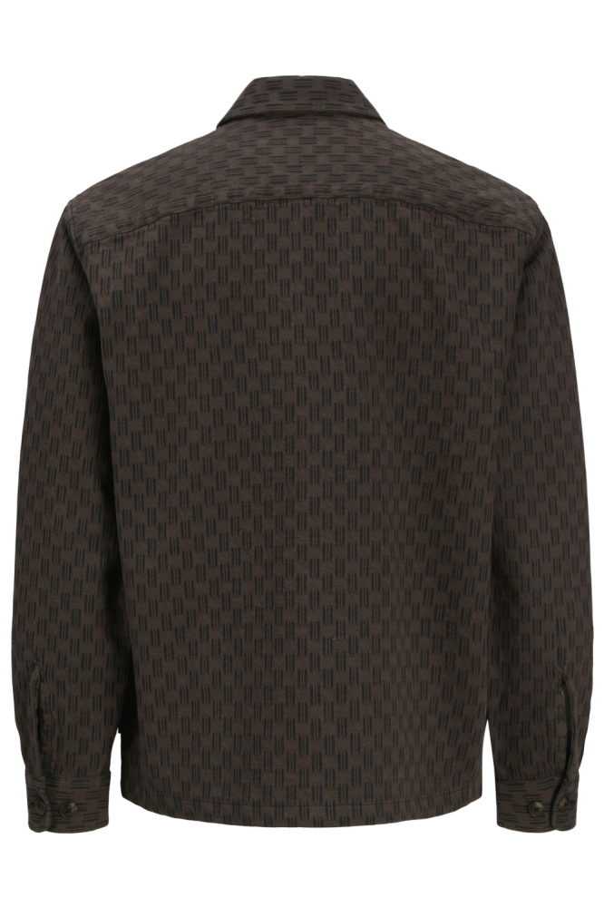Jack & Jones bruine heren overhemd | Achteraanzicht