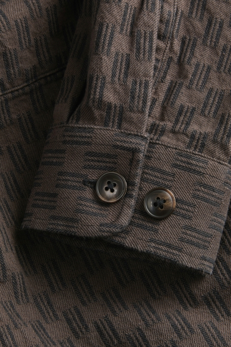 Jack & Jones bruine heren overhemd | Close up