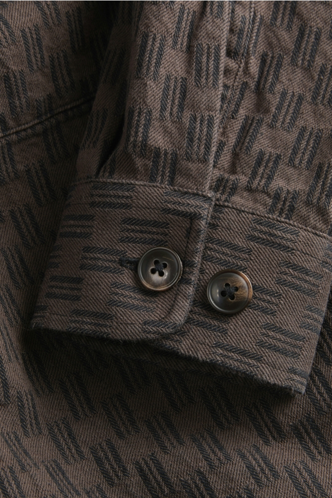 Jack & Jones bruine heren overhemd | Close up