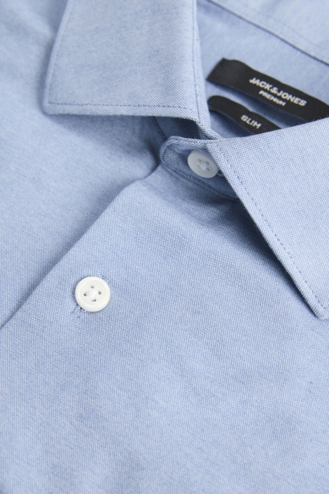 Jack & Jones blauwe heren overhemd | Close up
