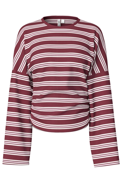 Pieces bordeaux dames t-shirt | Vooraanzicht