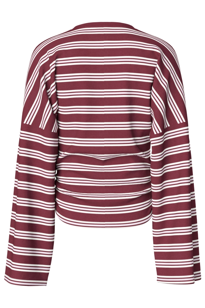 Pieces bordeaux dames t-shirt | Achteraanzicht