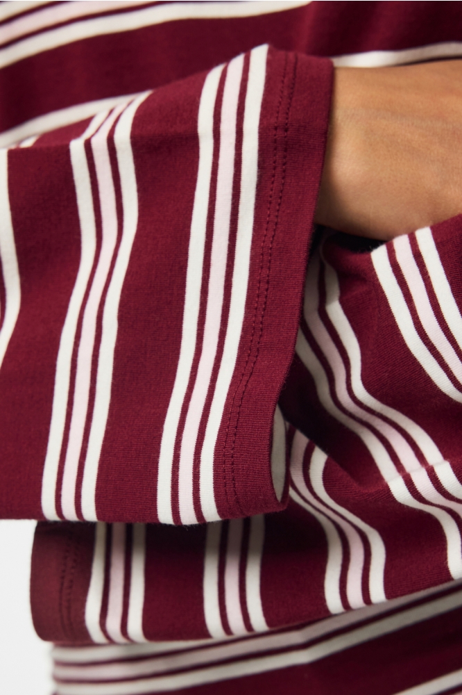 Pieces bordeaux dames t-shirt | Close up