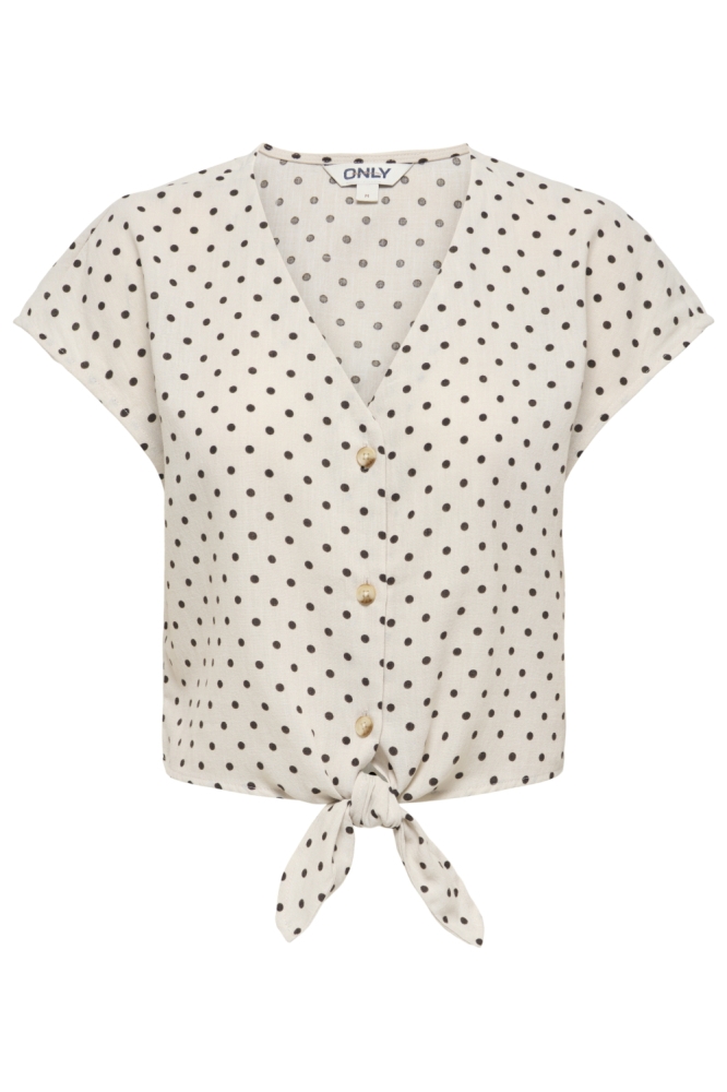 Only ecru dames blouse | Vooraanzicht