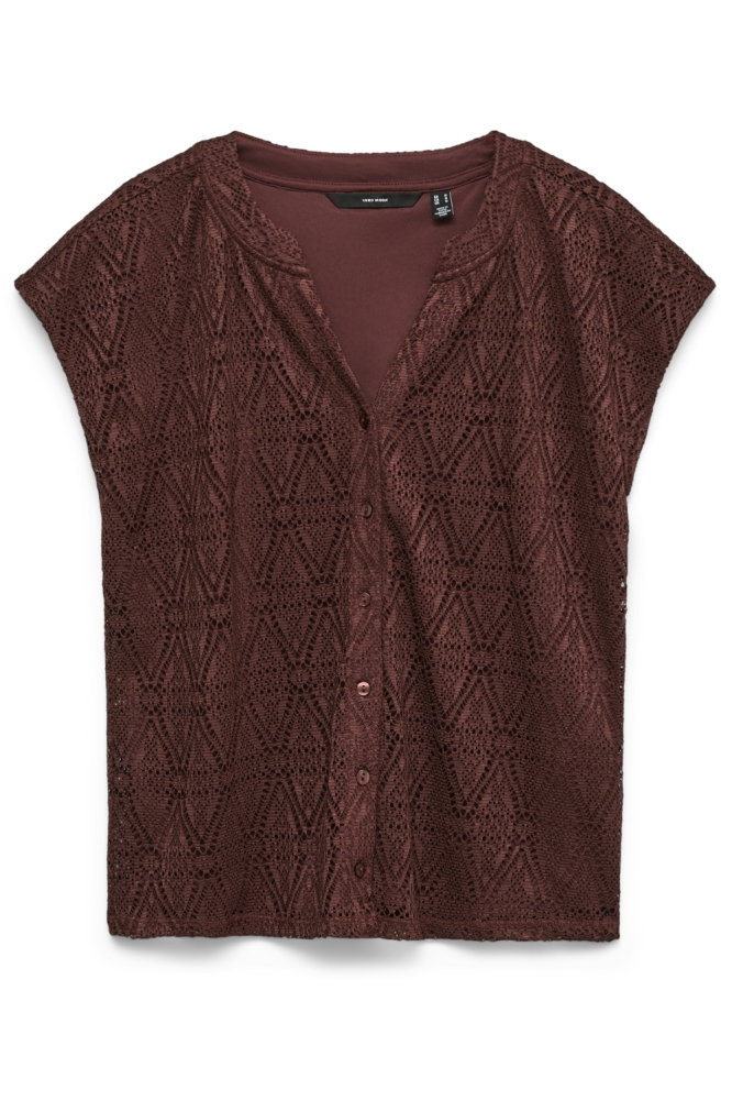 Vero Moda bordeaux dames blouse | Vooraanzicht