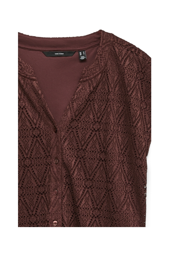 Vero Moda bordeaux dames blouse | Close up