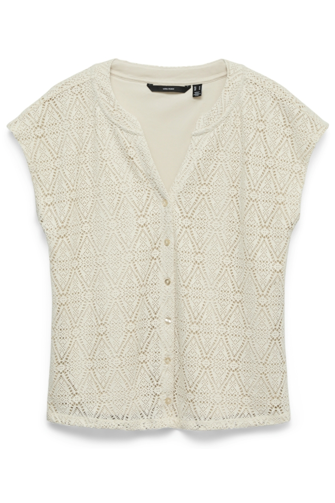 Vero Moda beige dames blouse | Vooraanzicht