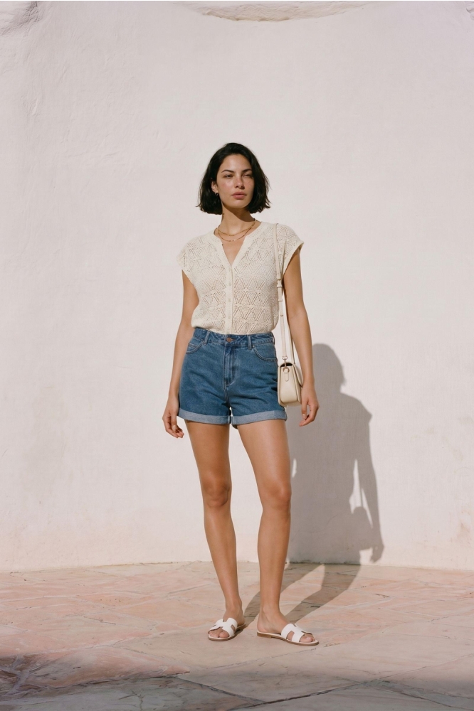 Vero Moda beige dames blouse | Model