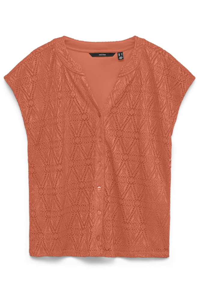 Vero Moda oranje dames blouse | Vooraanzicht