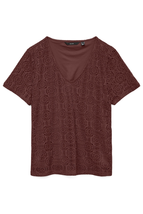 Vero Moda bordeaux dames t-shirt | Vooraanzicht
