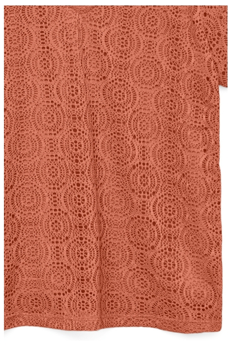 Vero Moda oranje dames t-shirt | Close up