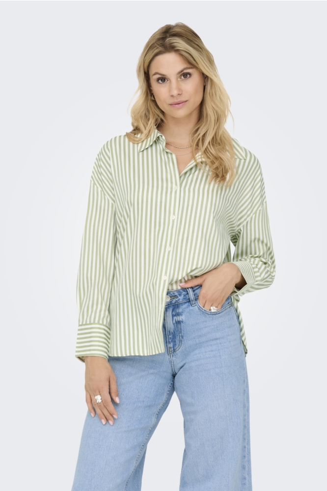 Jacqueline de Yong witte dames blouse | Model vooraanzicht