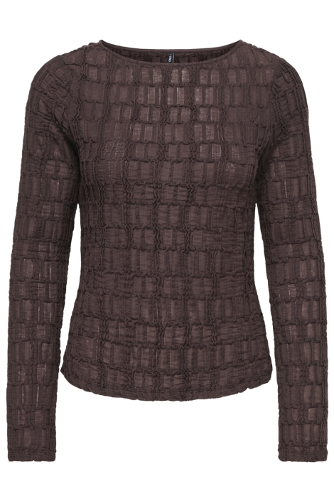 Only bruine dames t-shirt | Vooraanzicht