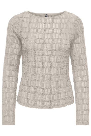 Only onljade l/s boatneck top jrs Beige