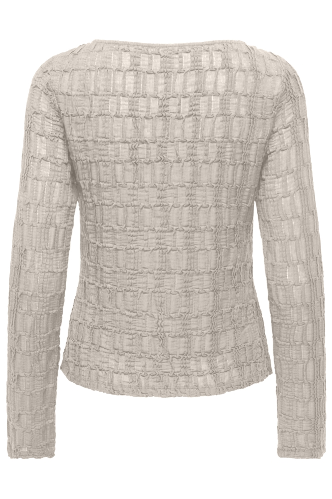 Only beige dames t-shirt | Achteraanzicht