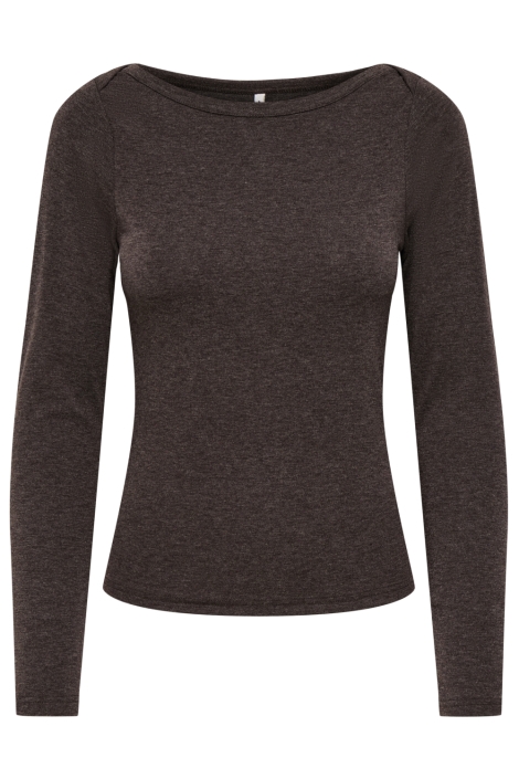 Only bruine dames t-shirt | Vooraanzicht