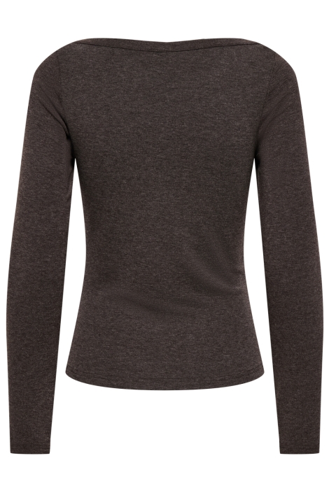 Only bruine dames t-shirt | Achteraanzicht