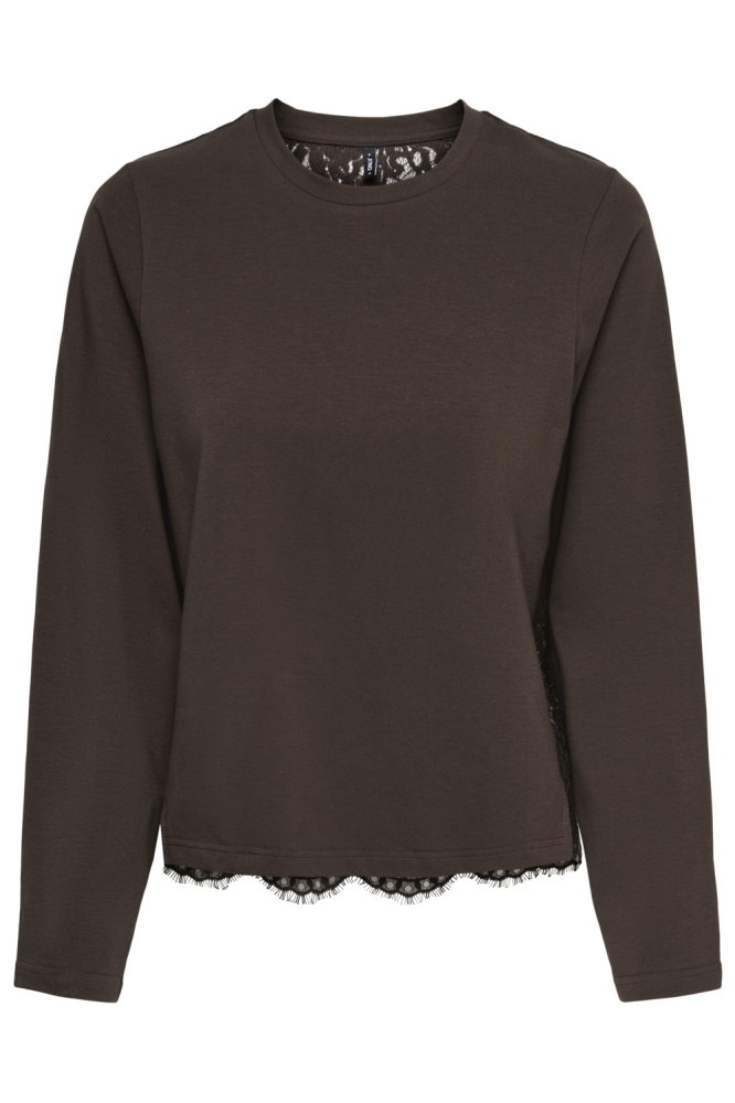 Only bruine dames t-shirt | Vooraanzicht