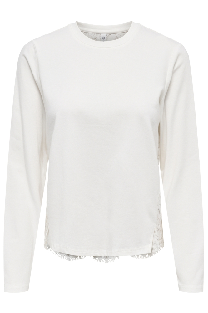 Only witte dames t-shirt | Vooraanzicht