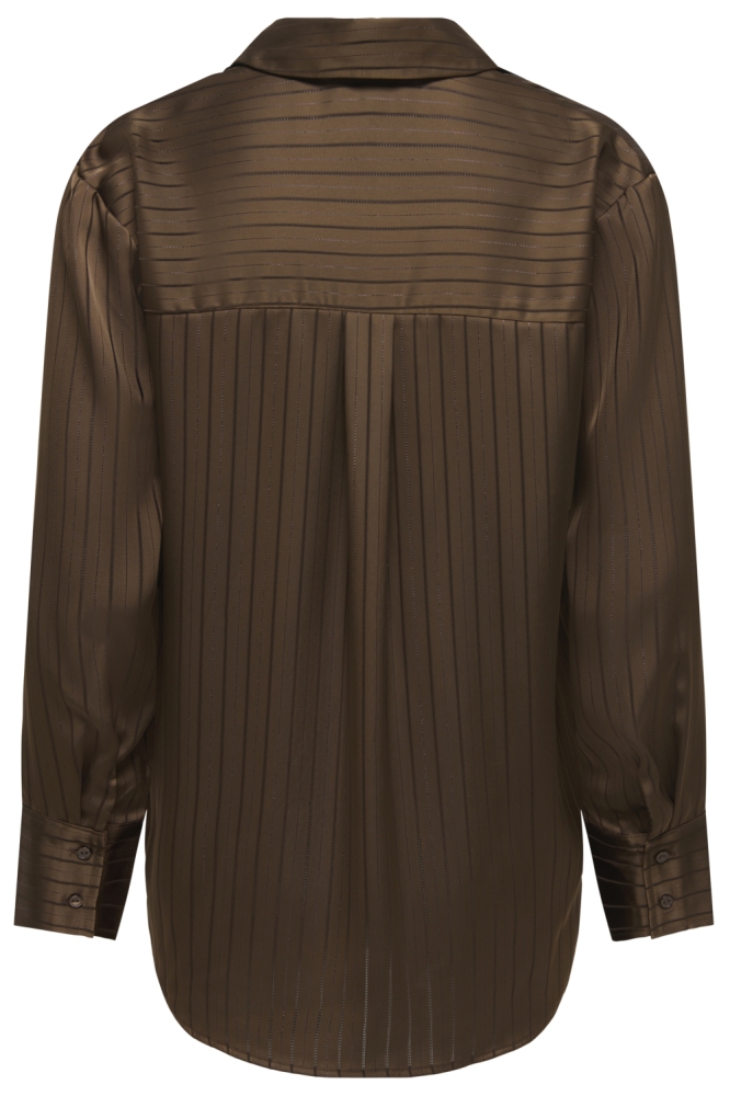 Only bruine dames blouse | Achteraanzicht