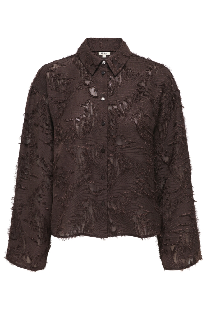 Only bruine dames blouse | Vooraanzicht