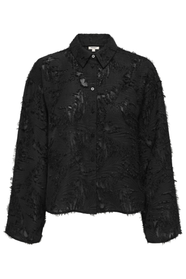 Only onlmovida l/s jaquard shirt wvn Zwart
