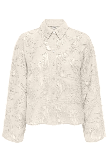 Only onlmovida l/s jaquard shirt wvn Wit