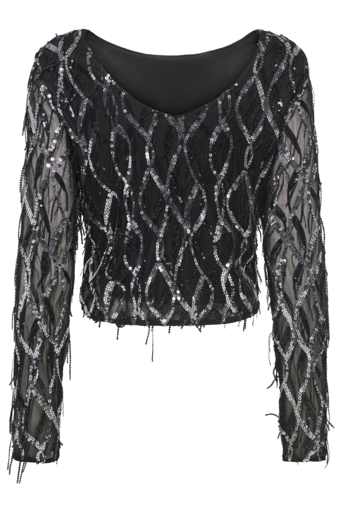 Only zwarte dames top | Achteraanzicht