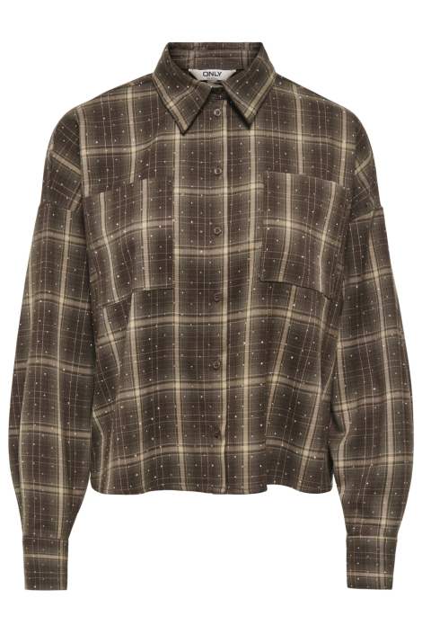 Only bruine dames blouse | Vooraanzicht