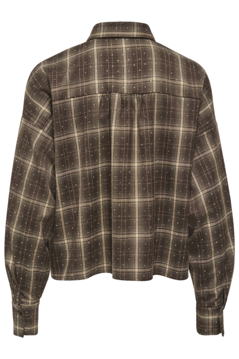 Only bruine dames blouse | Achteraanzicht