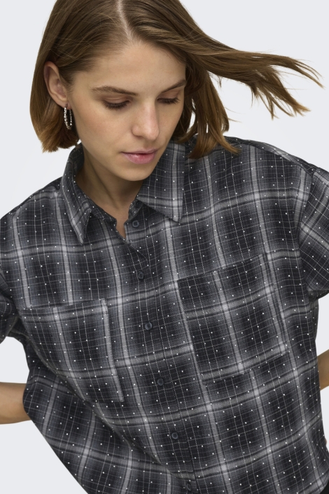 Only zwarte dames blouse | Close up