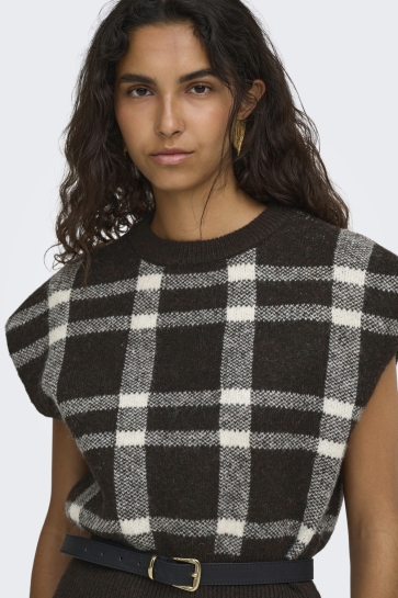 Only Trui ONLCARLA SL JQ O-NECK KNT 15386869 Coffee Bean/Birch