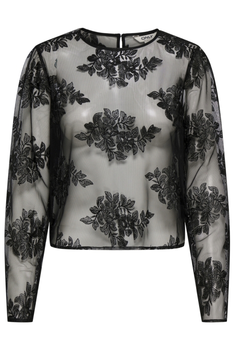 Only zwarte dames top | Vooraanzicht