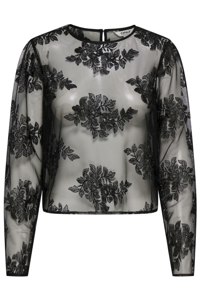 Only zwarte dames top | Vooraanzicht
