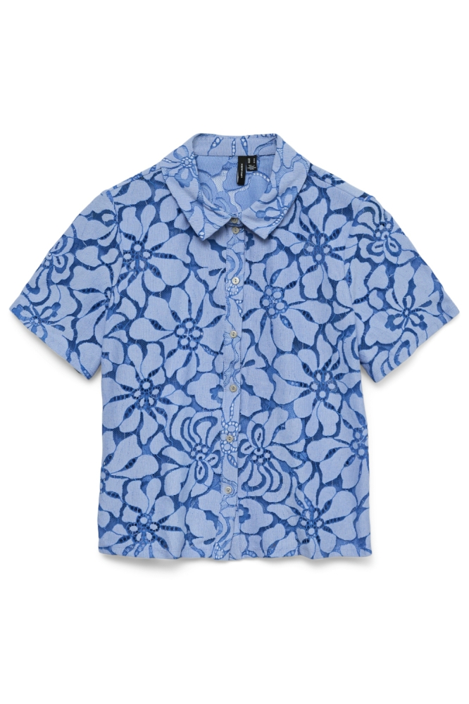 Vero Moda blauwe dames blouse | Vooraanzicht