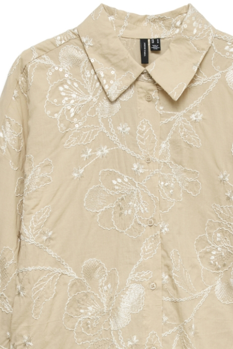 Vero Moda beige dames blouse | Close up