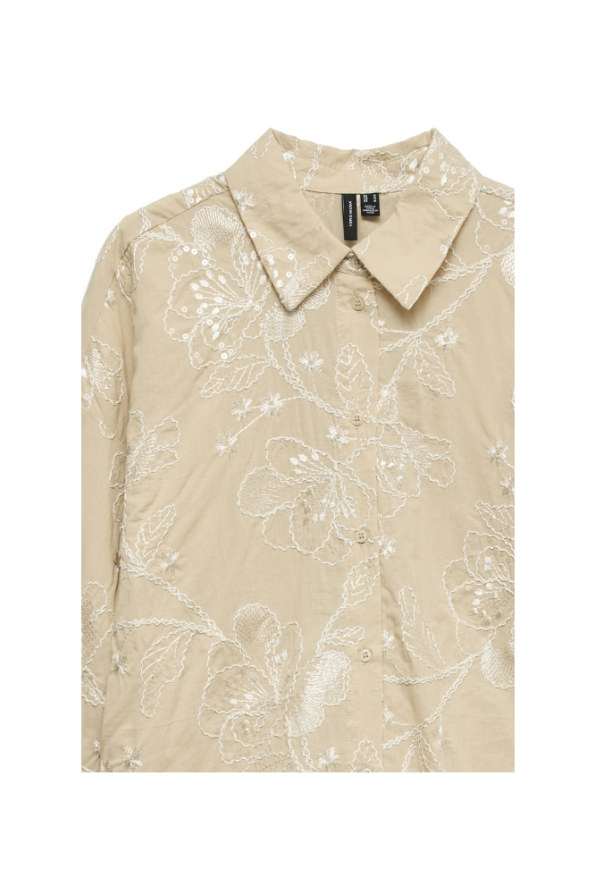 Vero Moda beige dames blouse | Close up